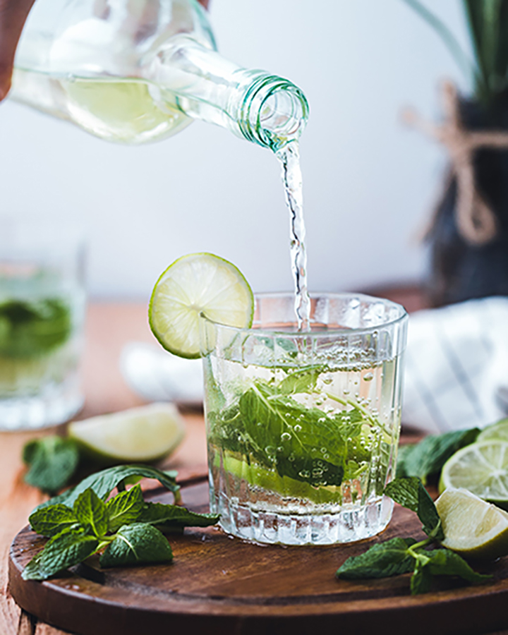 cocktail being poured